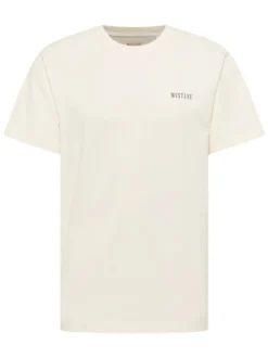 Mustang Herren T-Shirt in weiß - Ausschnitt: Rundhals