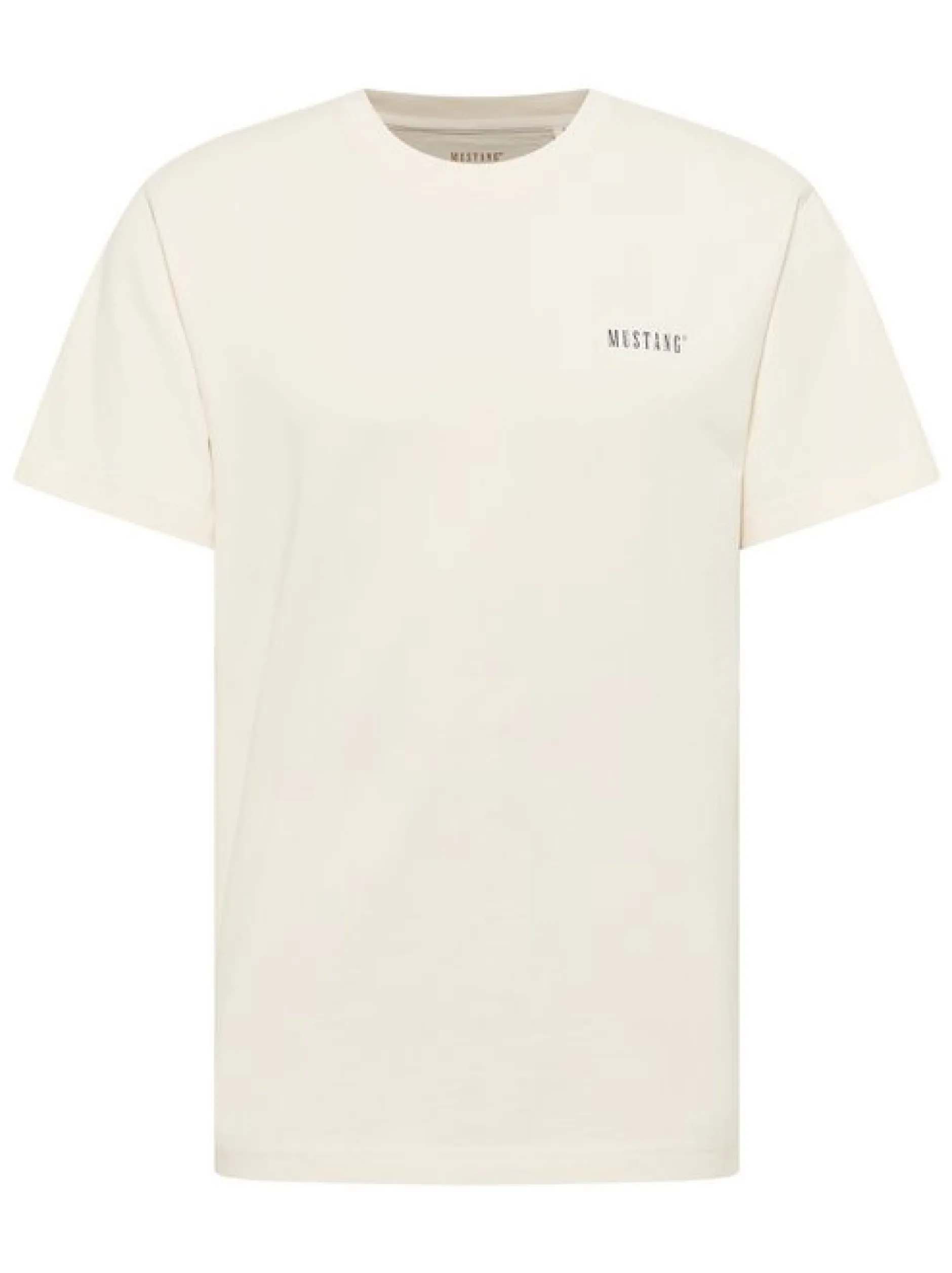 Mustang Herren T-Shirt in weiß - Ausschnitt: Rundhals
