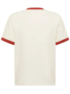 Mustang Herren T-Shirt in weiß rot - Ärmel: Halbarm