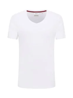 Mustang Herren T-Shirt in weiß - Ärmel: Halbarm