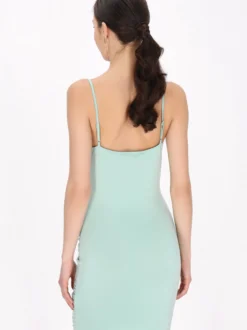 MyMo Damen Kleid in aqua - Länge: mittel