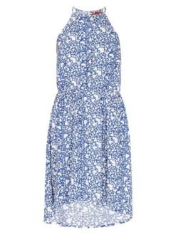 MyMo Damen Kleid in blau - Länge: mittel