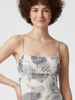 MyMo Damen Kleid in grau - Länge: mittel