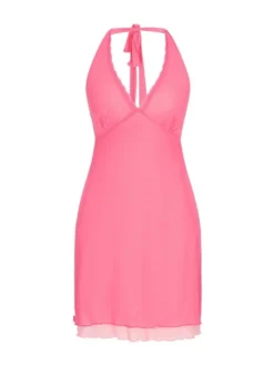MyMo Damen Kleid in pink - Länge: mittel