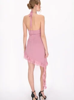 MyMo Damen Kleid in rosa - Länge: mittel