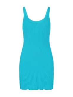 MyMo Damen Kleid in türkis - Länge: mittel