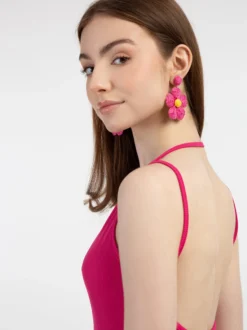 MyMo Damen Minikleid aus Rippstrick in pink