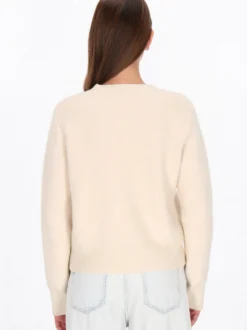 MyMo Damen Pullover in beige - Ausschnitt: Rundhals