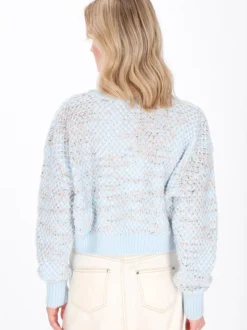 MyMo Damen Pullover in blau - Ausschnitt: Rundhals