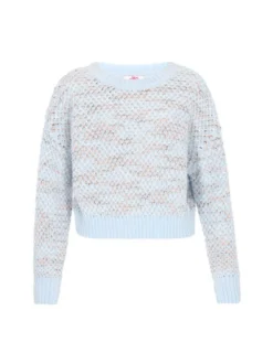 MyMo Damen Pullover in blau - Ausschnitt: Rundhals