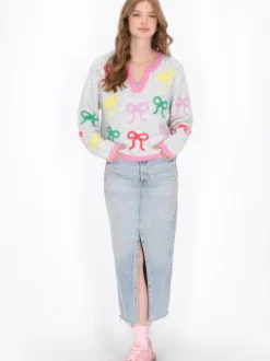 MyMo Damen Pullover in grau