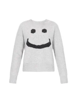MyMo Damen Pullover in grau - Ausschnitt: Rundhals