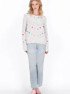 MyMo Damen Pullover in grau - Ausschnitt: Rundhals