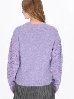MyMo Damen Pullover in lila - Ausschnitt: Rundhals