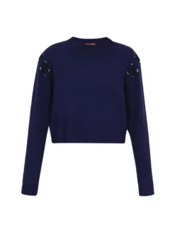 MyMo Damen Pullover in marine - Ausschnitt: Rundhals