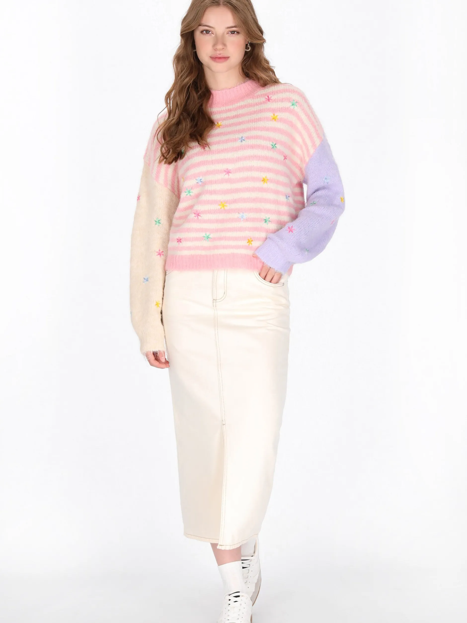 MyMo Damen Pullover in rosa