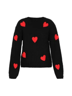 MyMo Damen Pullover in schwarz - Ausschnitt: Rundhals