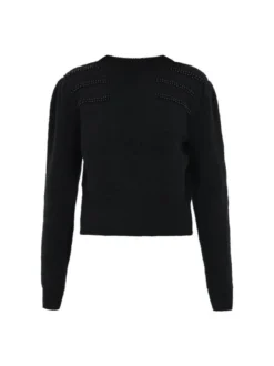 MyMo Damen Pullover in schwarz - Ausschnitt: Rundhals