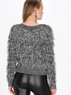 MyMo Damen Pullover in schwarz
