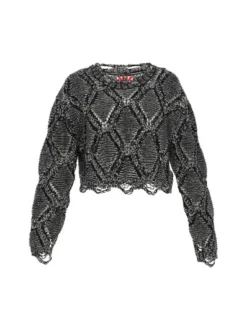 MyMo Damen Pullover in schwarz - Ausschnitt: Rundhals