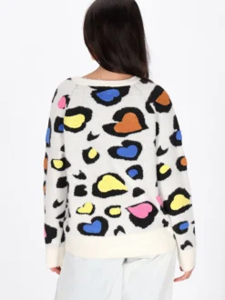 MyMo Damen Pullover in weiß - Ausschnitt: Rundhals