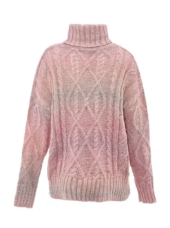 MyMo Damen Rollkragenpullover in pink