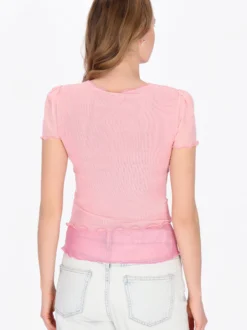 MyMo Damen Shirt in pink - Ausschnitt: Rundhals