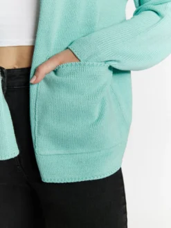 MyMo Damen Strickcardigan in aqua