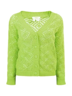 MyMo Damen Strickcardigan in grün