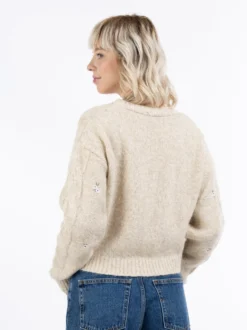 MyMo Damen Strickjacke in beige