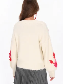 MyMo Damen Strickjacke in beige