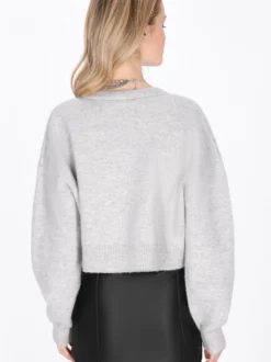 MyMo Damen Strickjacke in grau