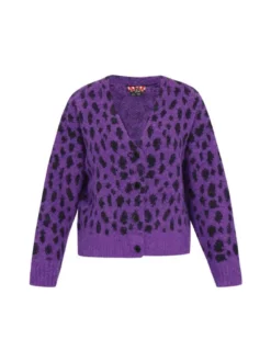 MyMo Damen Strickjacke in lila