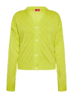 MyMo Damen Strickjacke in limone