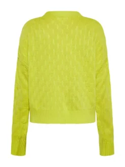 MyMo Damen Strickjacke in limone