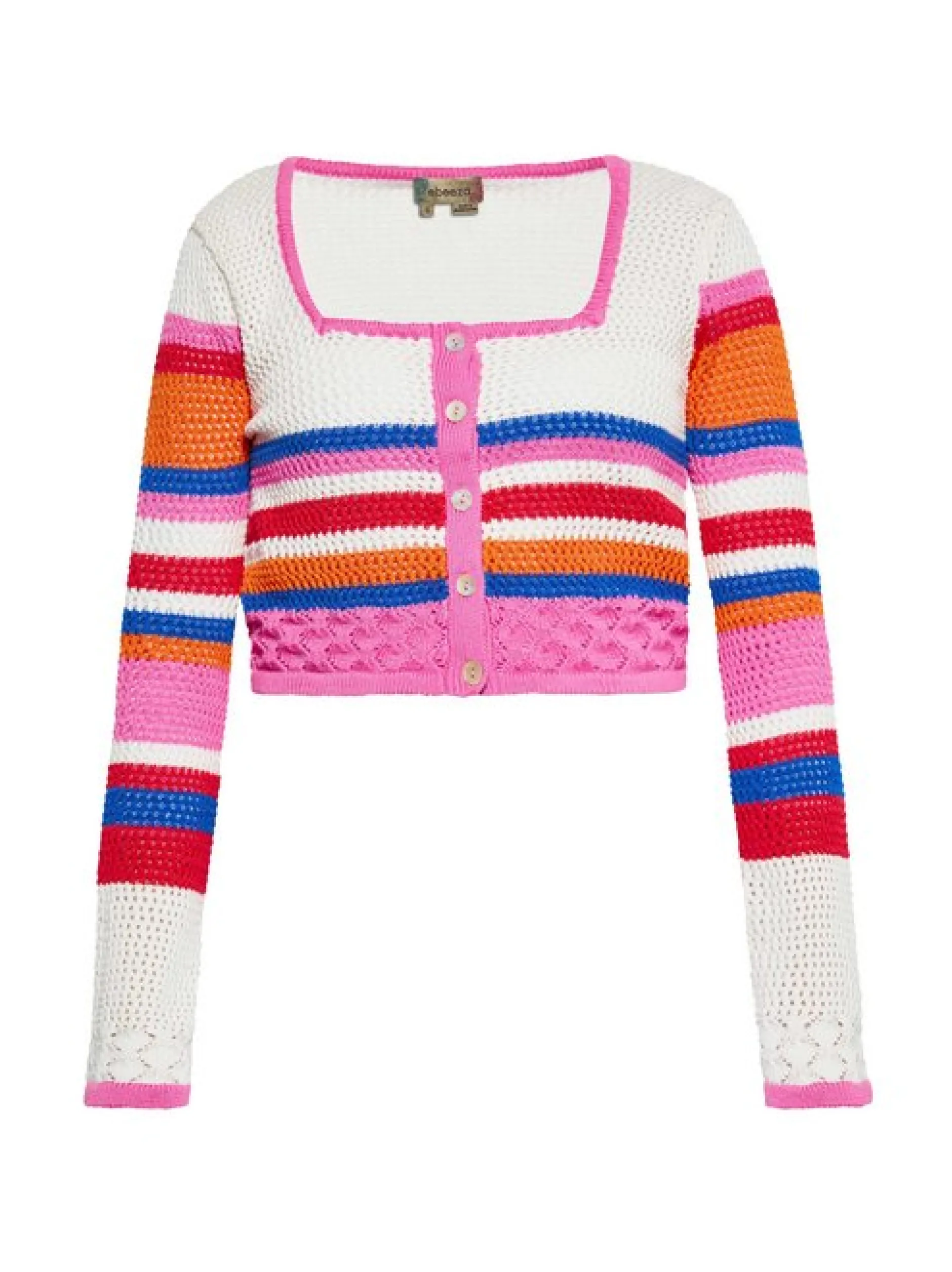 MyMo Damen Strickjacke in mehrfarbig
