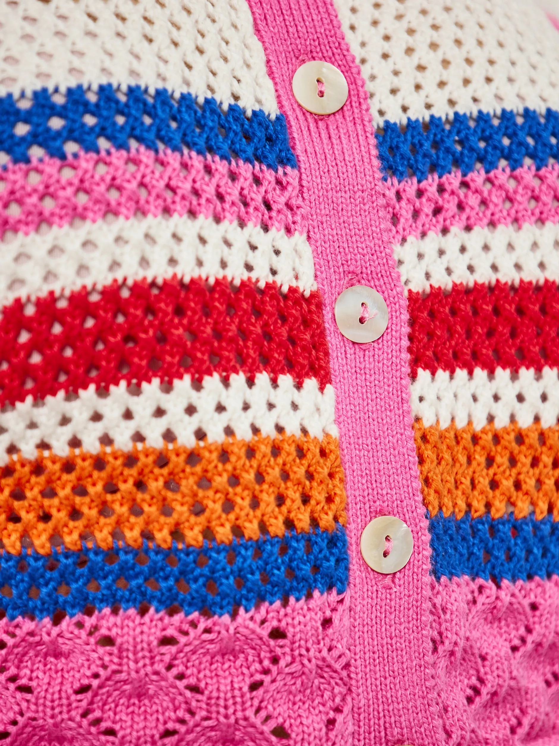 MyMo Damen Strickjacke in mehrfarbig