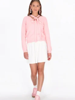 MyMo Damen Strickjacke in rosa