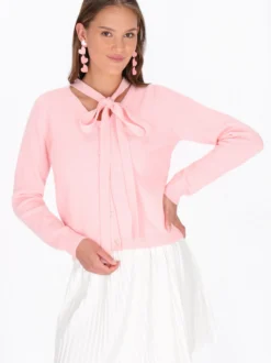 MyMo Damen Strickjacke in rosa