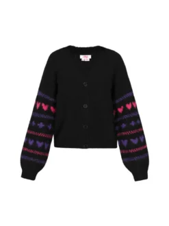 MyMo Damen Strickjacke in schwarz