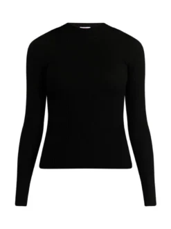 MyMo Damen Strickpullover in schwarz