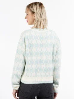 MyMo Damen Strickpullover in hellblau