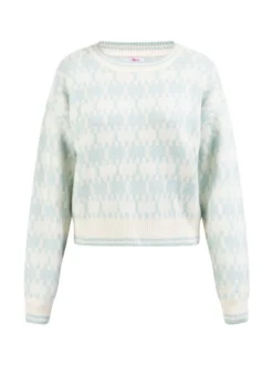 MyMo Damen Strickpullover in hellblau