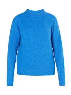 MyMo Damen Strickpullover in hellblau
