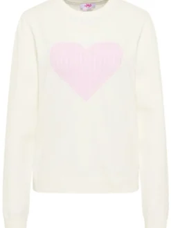 MyMo Damen Strickpullover in ecru - Ausschnitt: Rundhals