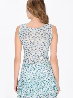 MyMo Damen Top in blau - Ausschnitt: Rundhals