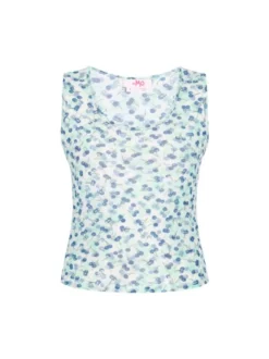 MyMo Damen Top in blau - Ausschnitt: Rundhals