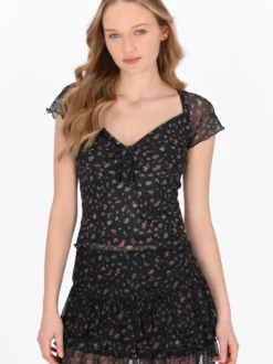 MyMo Damen T-Shirt in schwarz