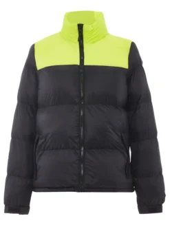 MyMo Damen Wattierte Steppjacke in schwarz