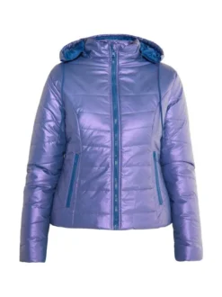 MyMo Damen Winterjacke in lila